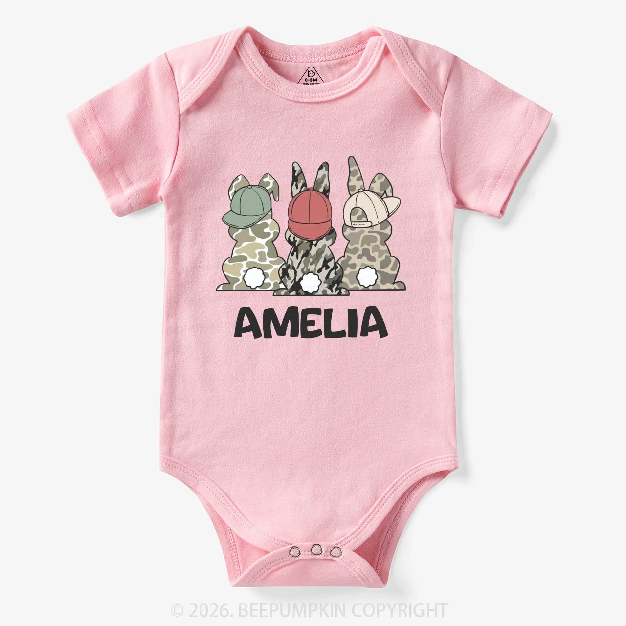 Personalized Camo Easter Bunny Bodysuit