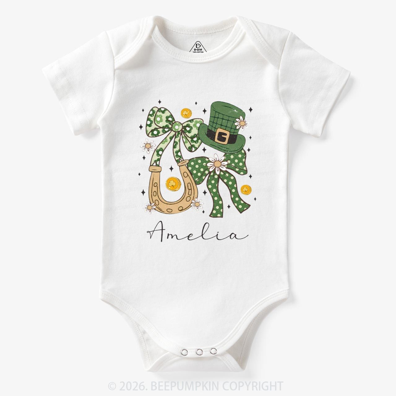 Floral Shamrock St Patrick’s Day Bodysuit