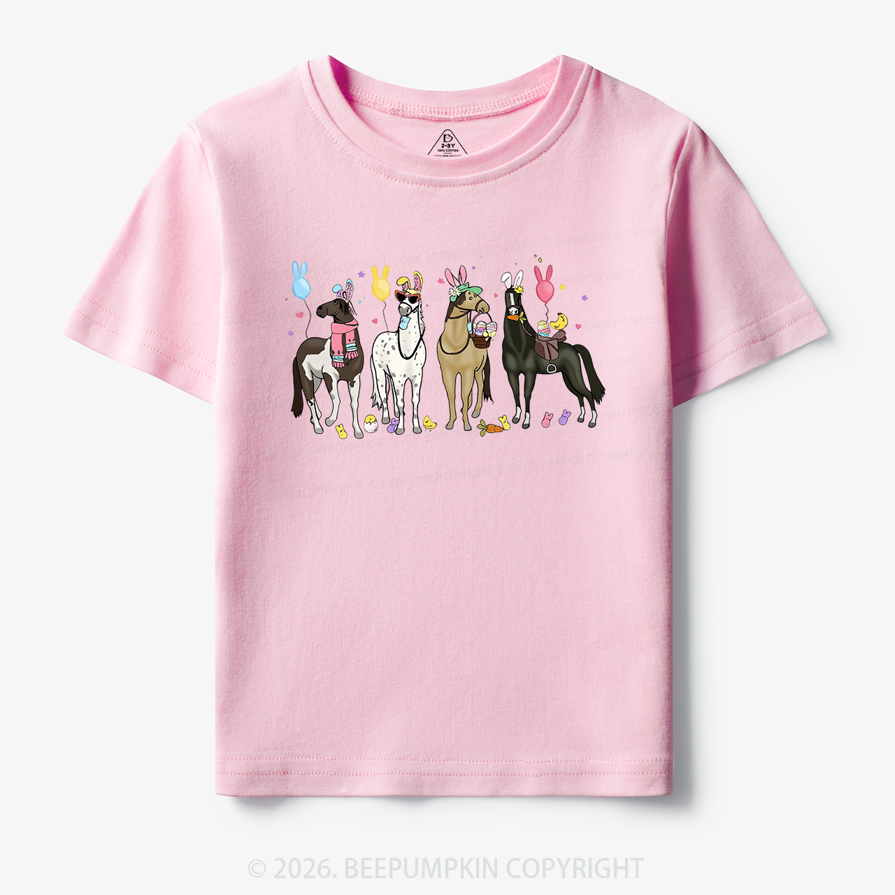 Funny Horse Easte Toddler&Kid's Tees
