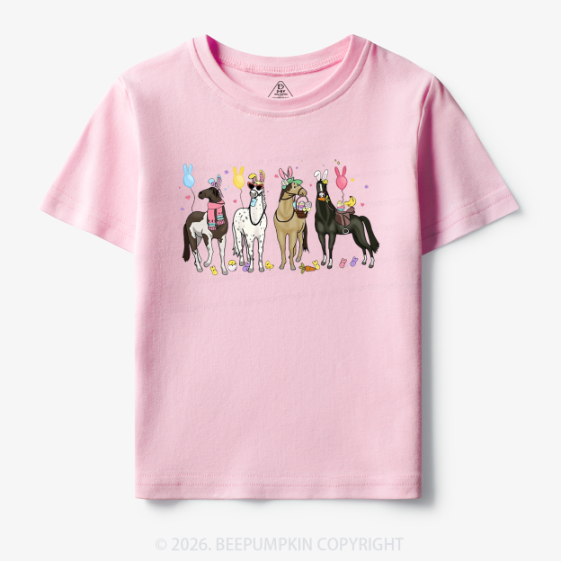 Funny Horse Easte Toddler&Kid's Tees