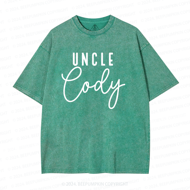  Personalized Uncle Name Washed T-Shirts 