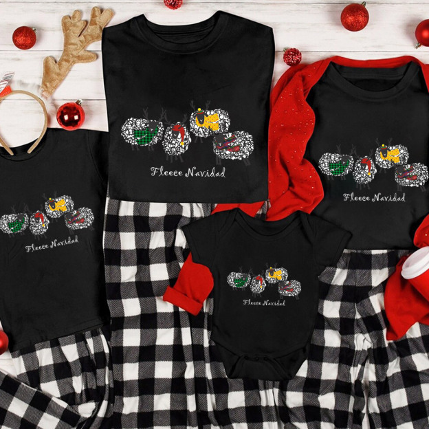 Fleece Navidad Christmas Family Matching Shirt