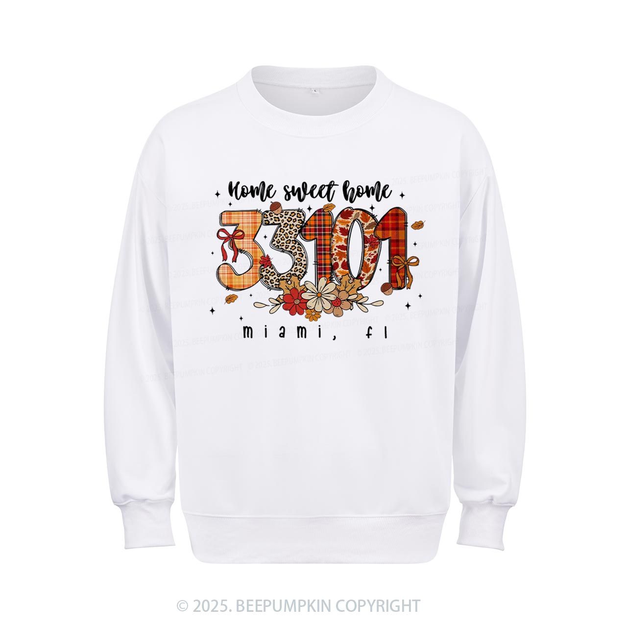 Personalized Fall Zip Code Doodle Sweatshirt Beepumpkin