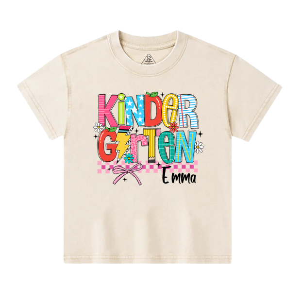 Personalized Retro Coquette Back To School Bundle Toddler&Kids Washed Tees