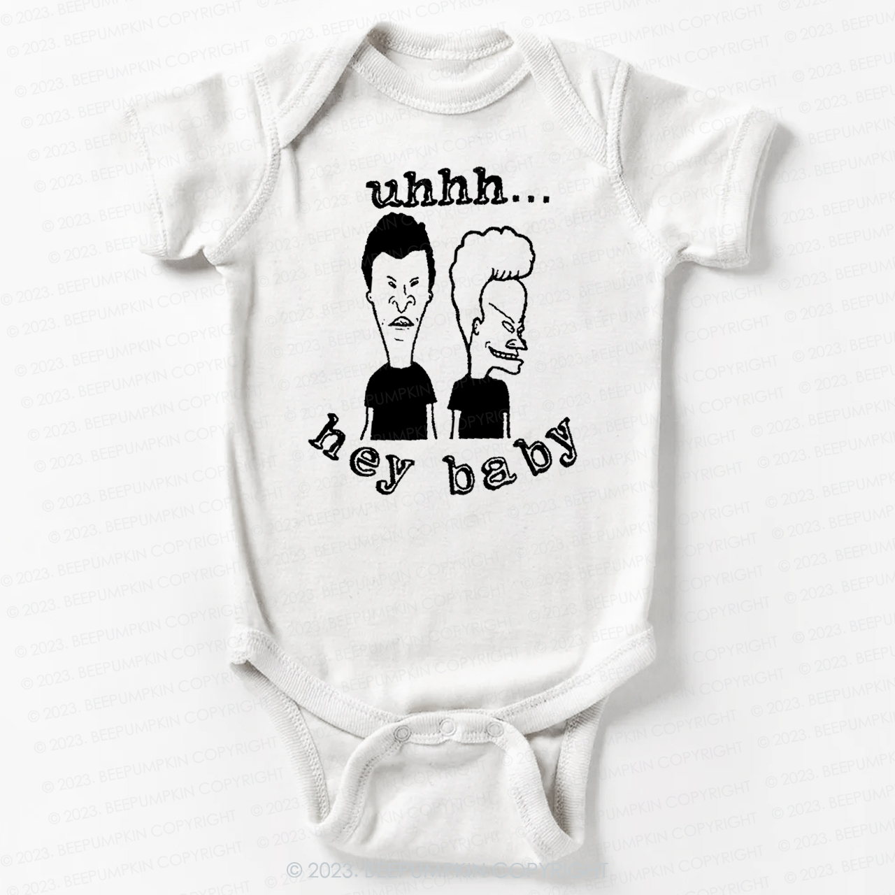 Hey Baby Beavis Butthead Funny 90s Graphic Bodysuit For Baby