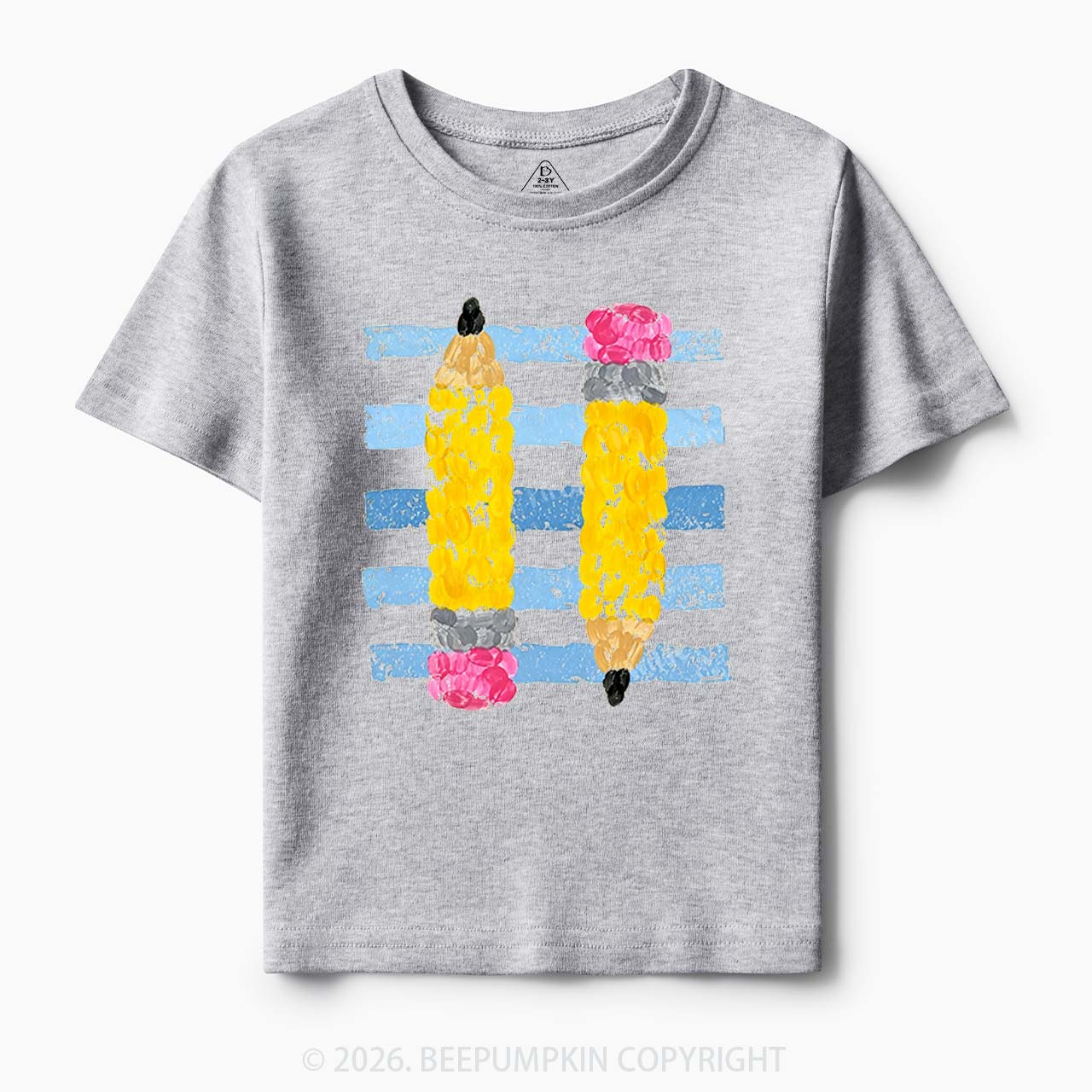 Coastal Pencil Stripes Back To School Toddler&Kids Shirts