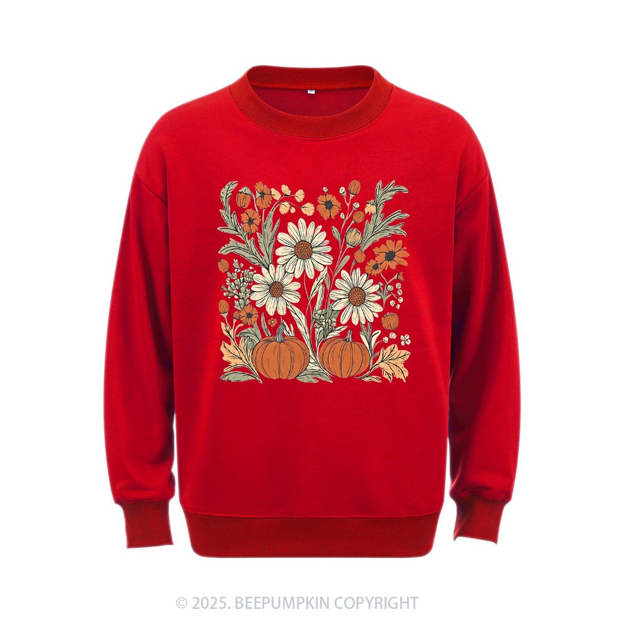 Boho Fall Floral  Sweatshirt Beepumpkin