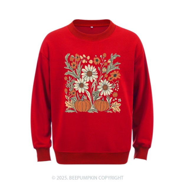 Boho Fall Floral  Sweatshirt Beepumpkin