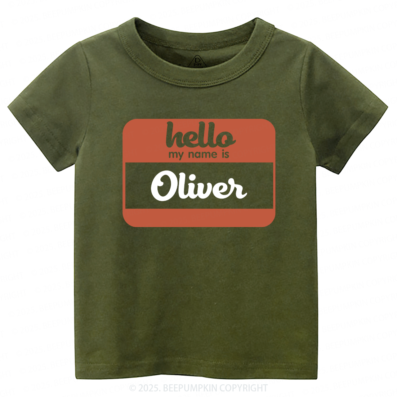 Hello My Name Is Personalized Toddler Shirts