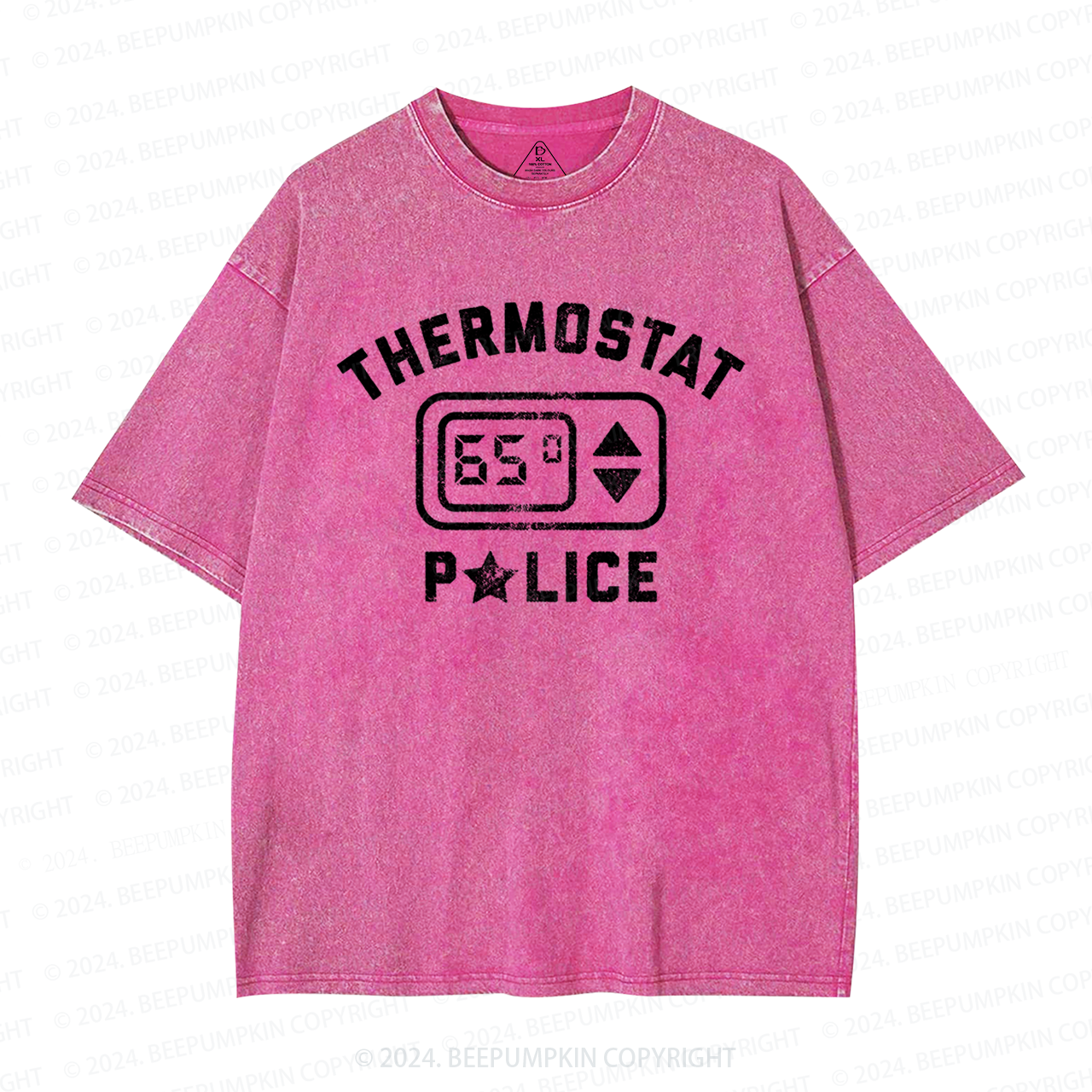 Thermostat Police Dad Washed T-Shirts