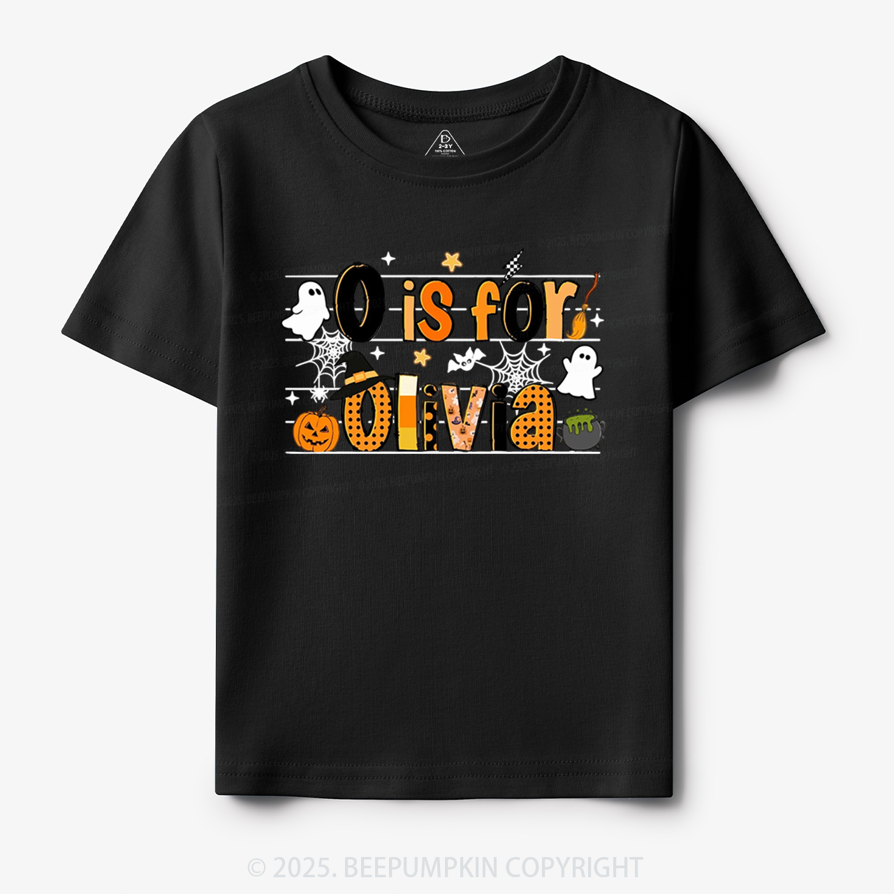 Personalized Name Halloween Toddler&Kid's Tees Beepumpkin