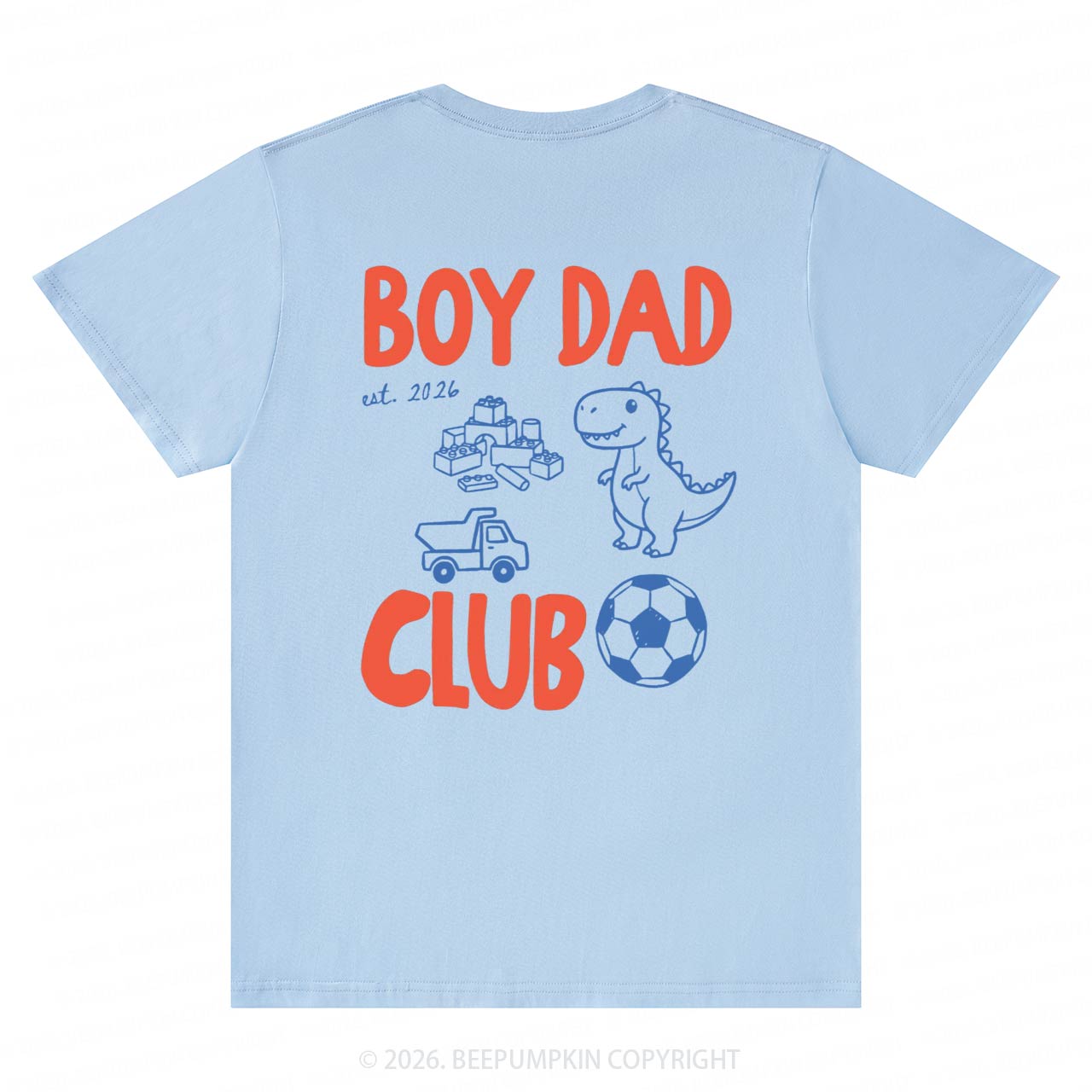 Personalized Boy Dad Club Fathers Day T-Shirts-Back Design