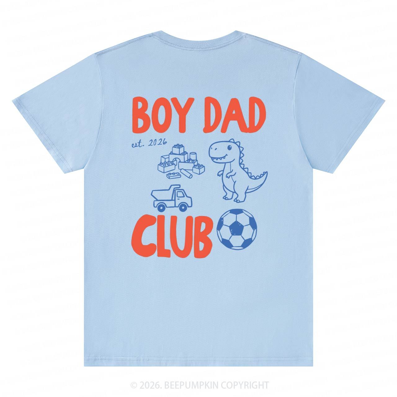 Personalized Boy Dad Club Fathers Day T-Shirts-Back Design
