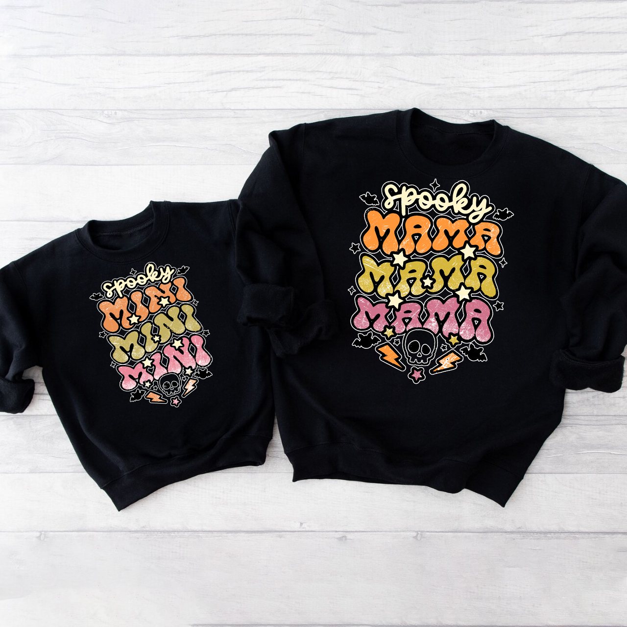 Spooky Mama And Mini Mom&Me Matching Swetshirt