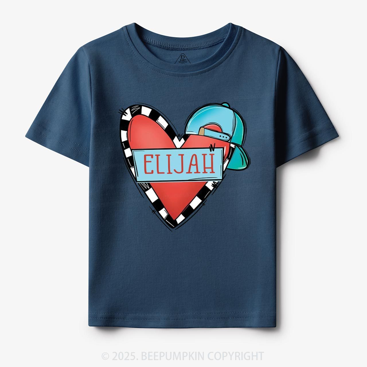 Personalized Cool Heart Toddler&Kid's Tees Beepumpkin