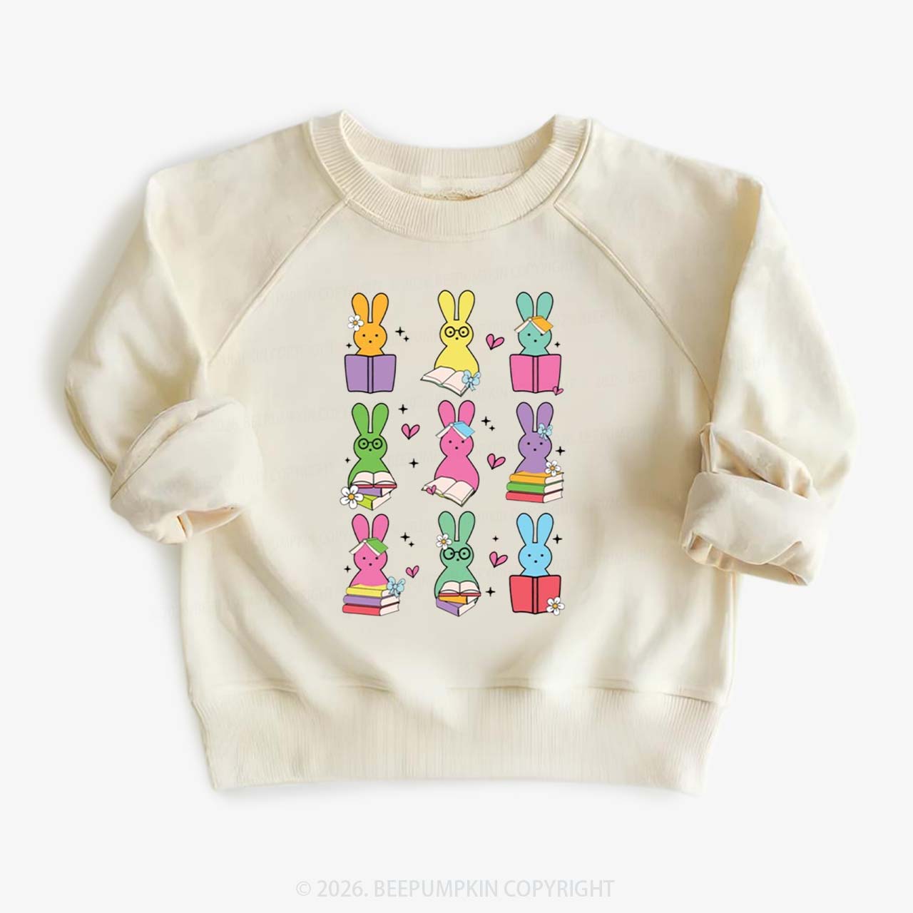 Book Lover Easter Bunnies Kid's Sweatshirt