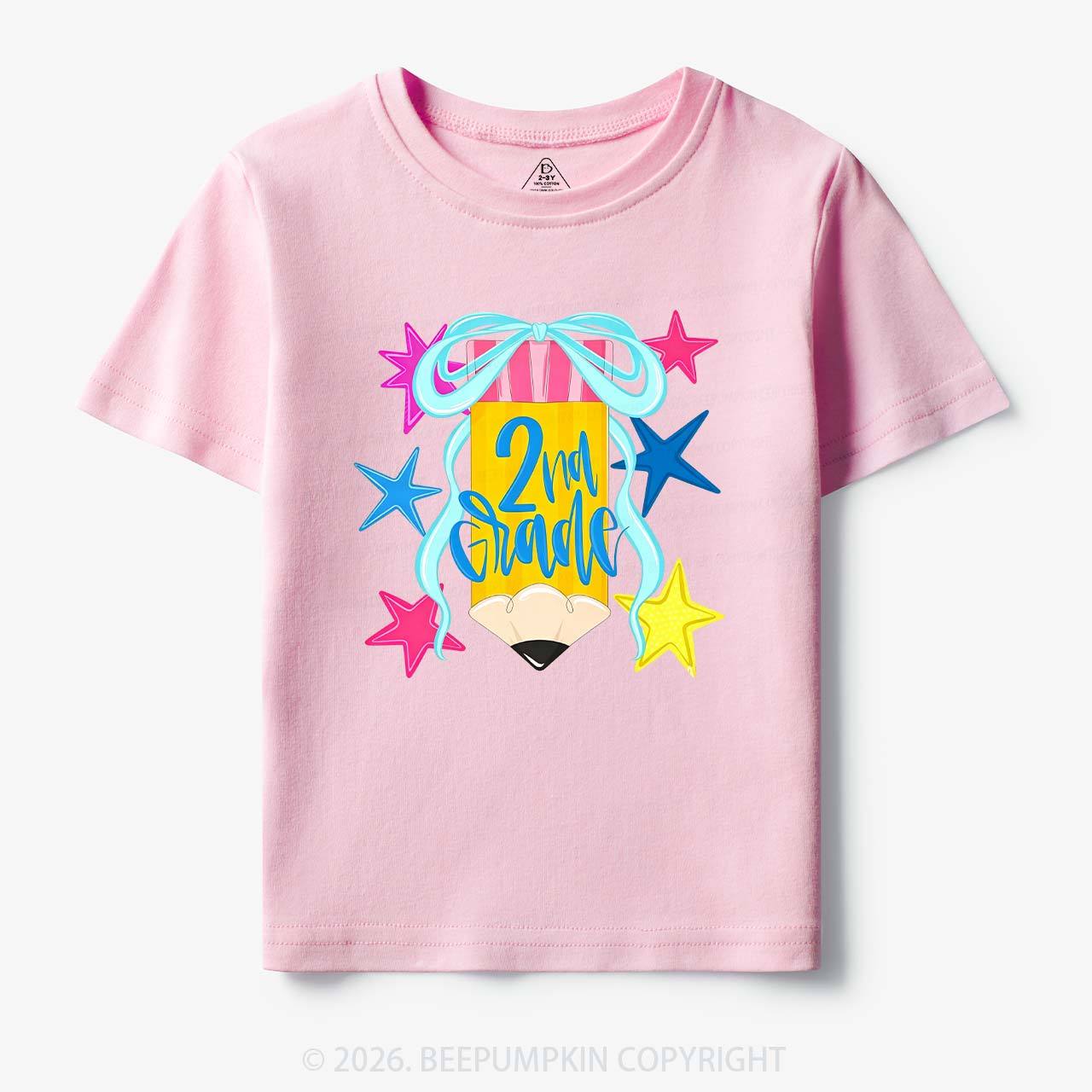 Sparkly Grade Star Pencil Back to School Toddler&Kid's Tees