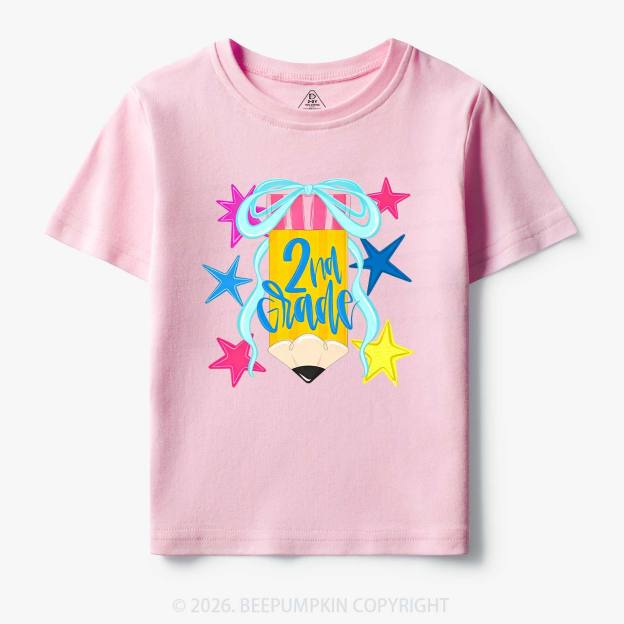 Sparkly Grade Star Pencil Back to School Toddler&Kid's Tees