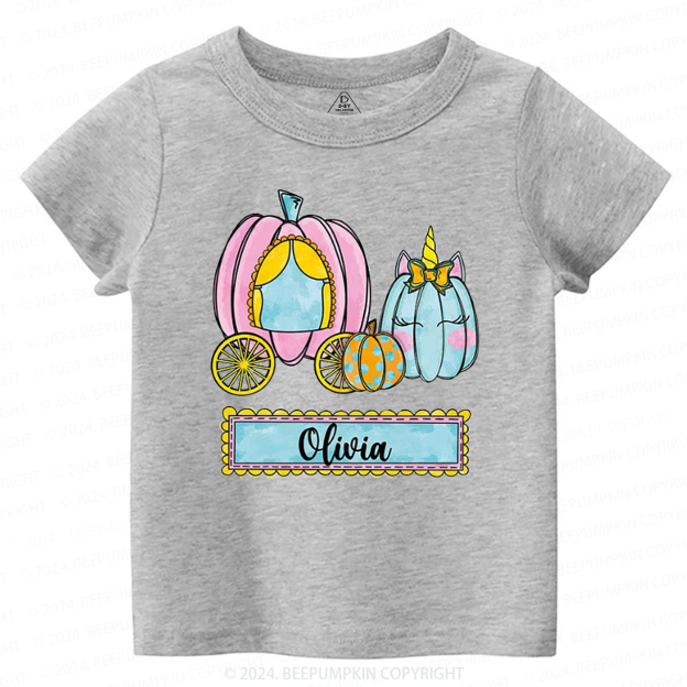 Personalized Halloween Pumpkin Name Toddler&Kids Tees 