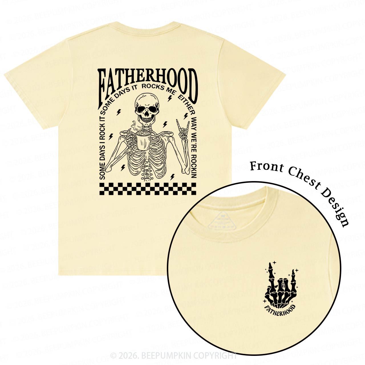Fatherhood Funny Cool Skeleton Dad T-Shirts