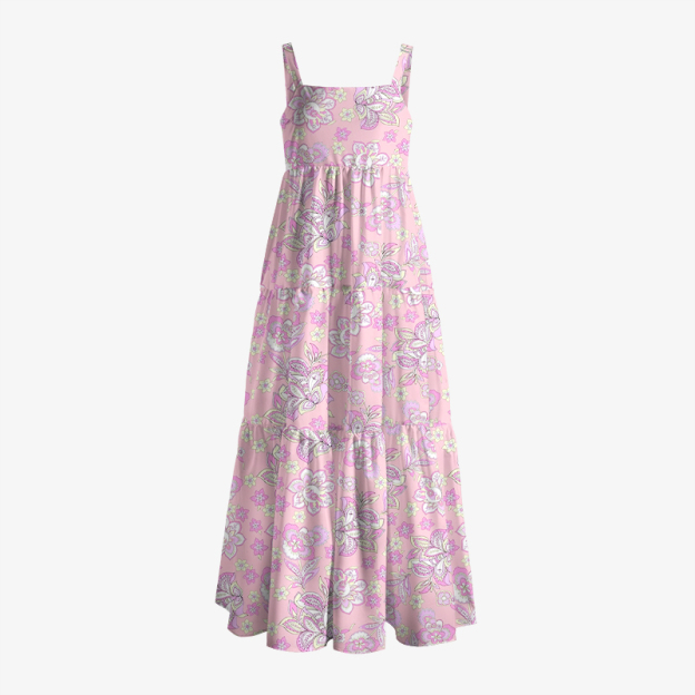 Pastel Petal All-Over Print Women’s Voile Cami Dress