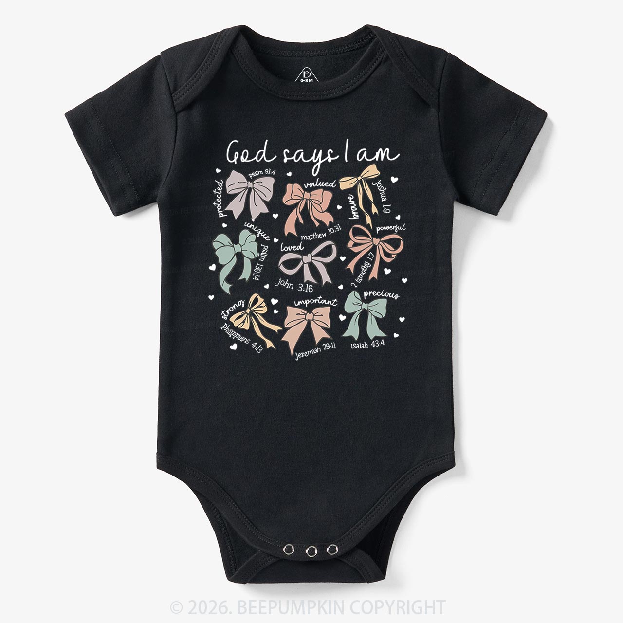 Jesus Gifts God Says I Am Girl Baby Bodysuit