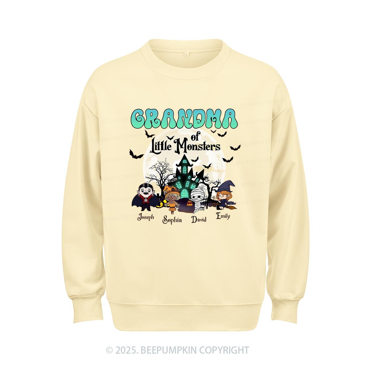 Personalized Grandma Halloween Sweatshirt Beepumpkin