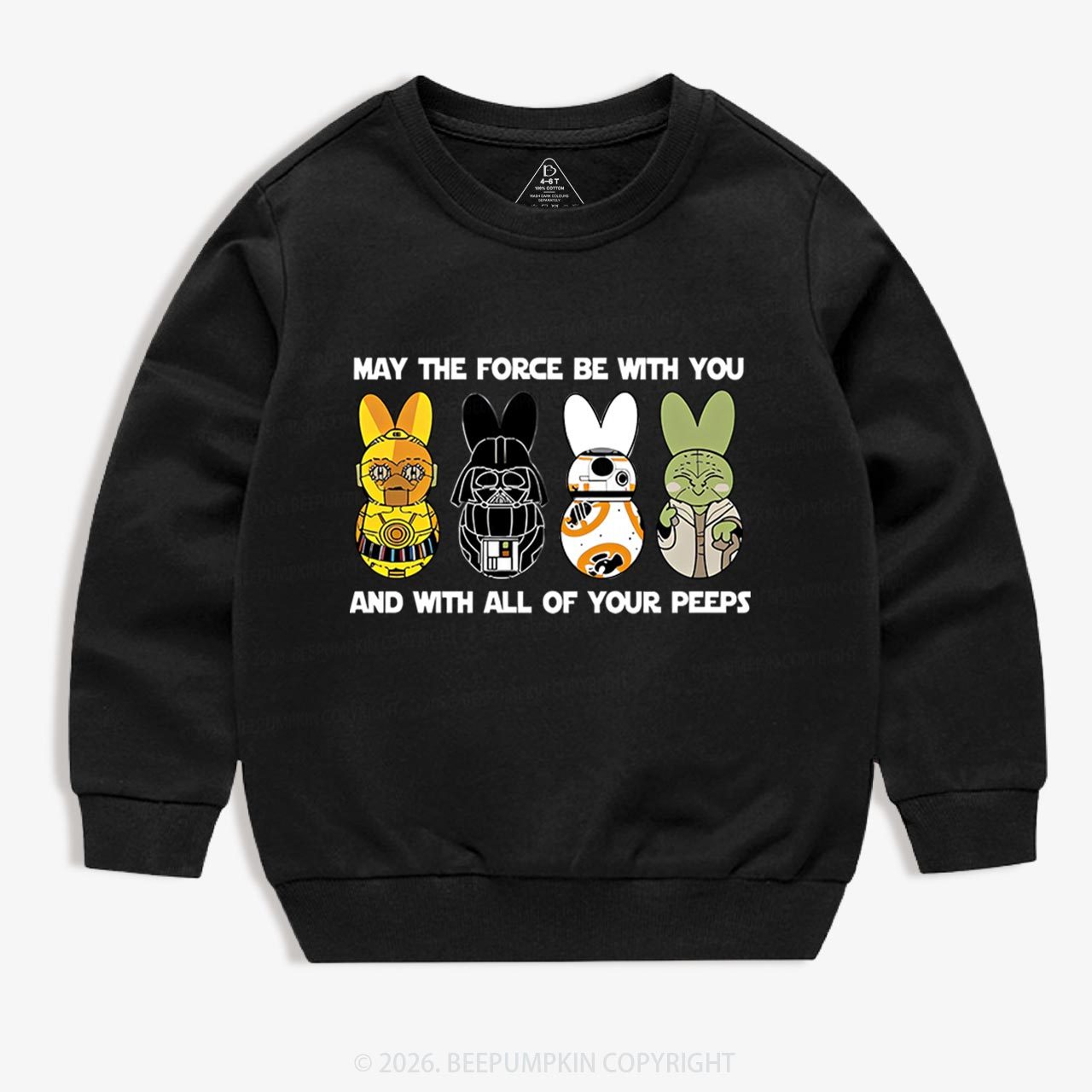 Bunny Ears Happy Easter Kid's Sweatshirt