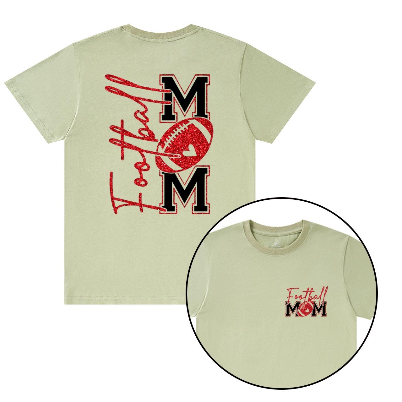 Glitter Football Mama T-Shirts Beepumpkin