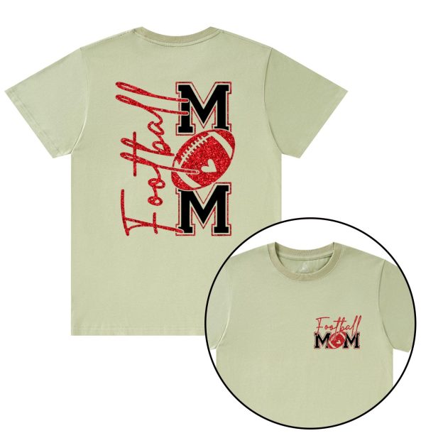Glitter Football Mama T-Shirts Beepumpkin