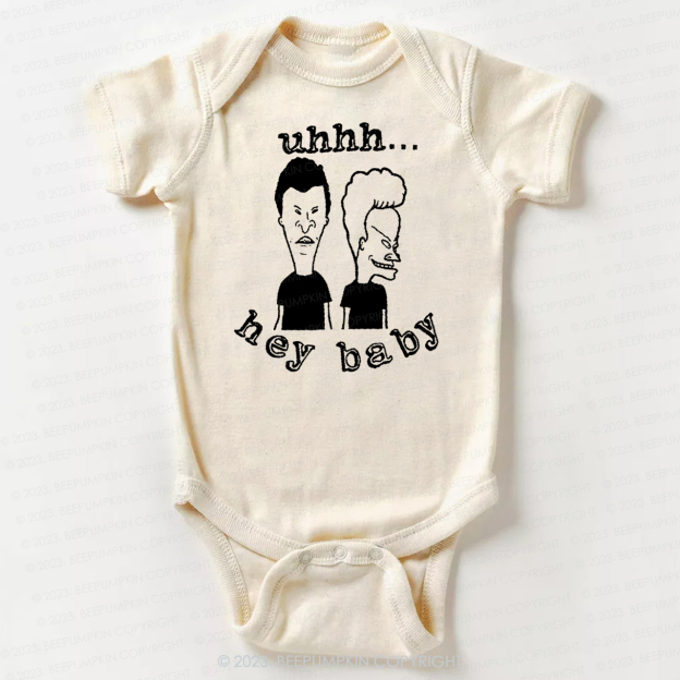 Hey Baby Beavis Butthead Funny 90s Graphic Bodysuit For Baby
