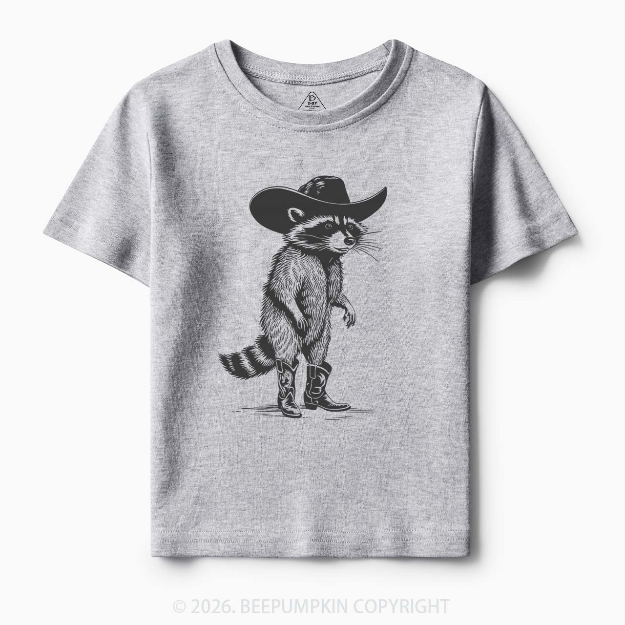 Funny Western Raccoon Cowboy Toddler&Kid's Tees