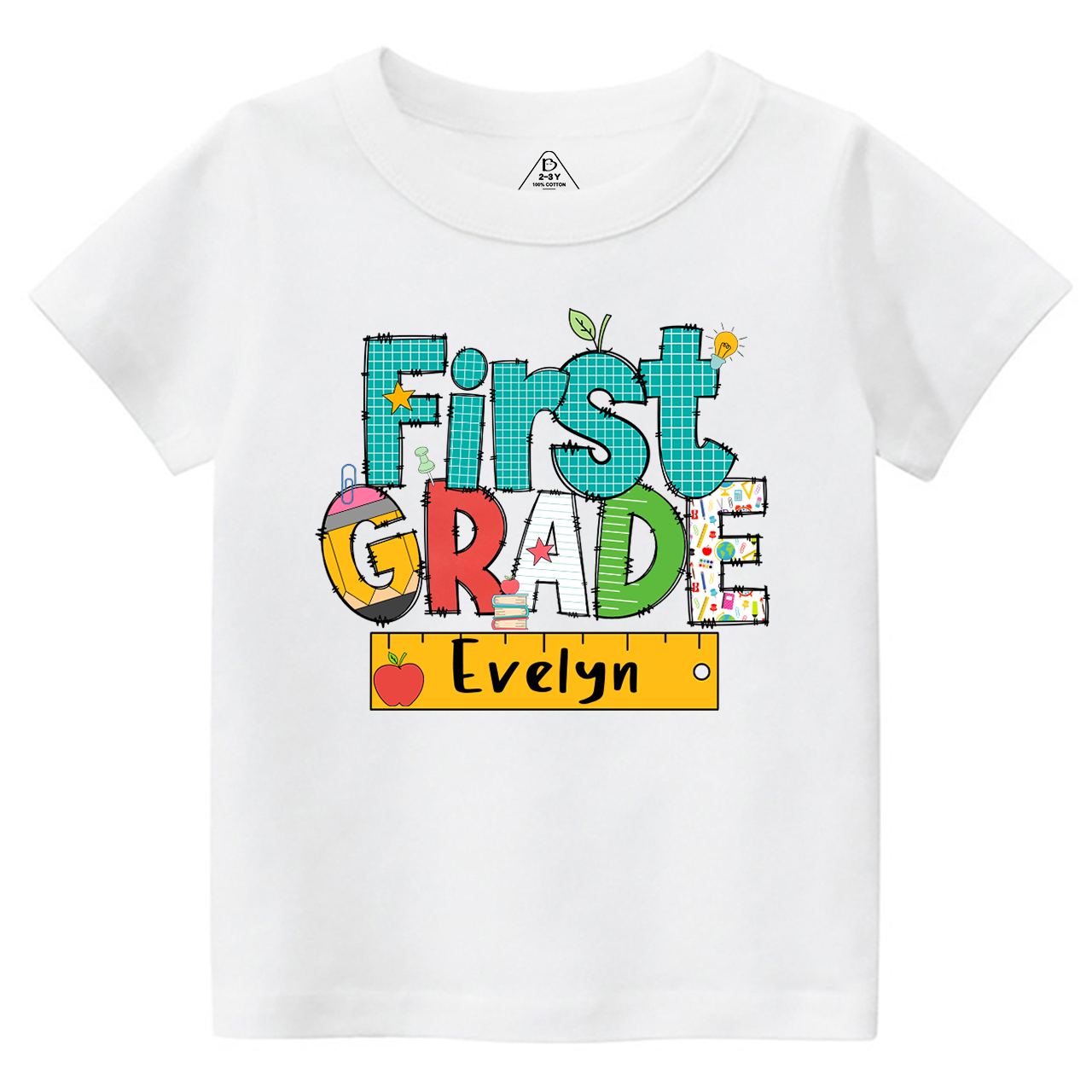 Personalized Letter Grade Toddler&Kid's Tees Beepumpkin