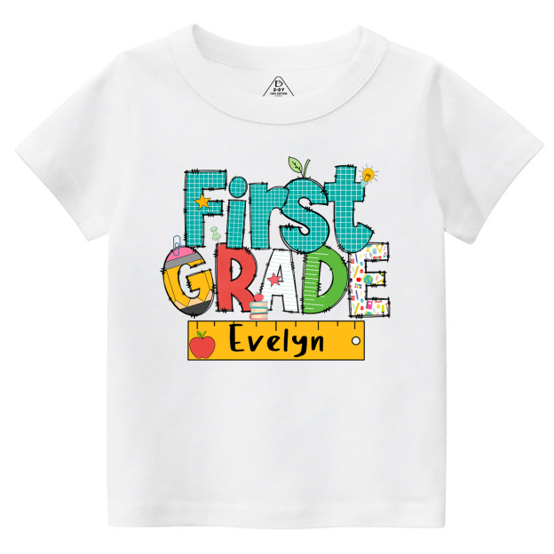 Personalized Letter Grade Toddler&Kid's Tees Beepumpkin