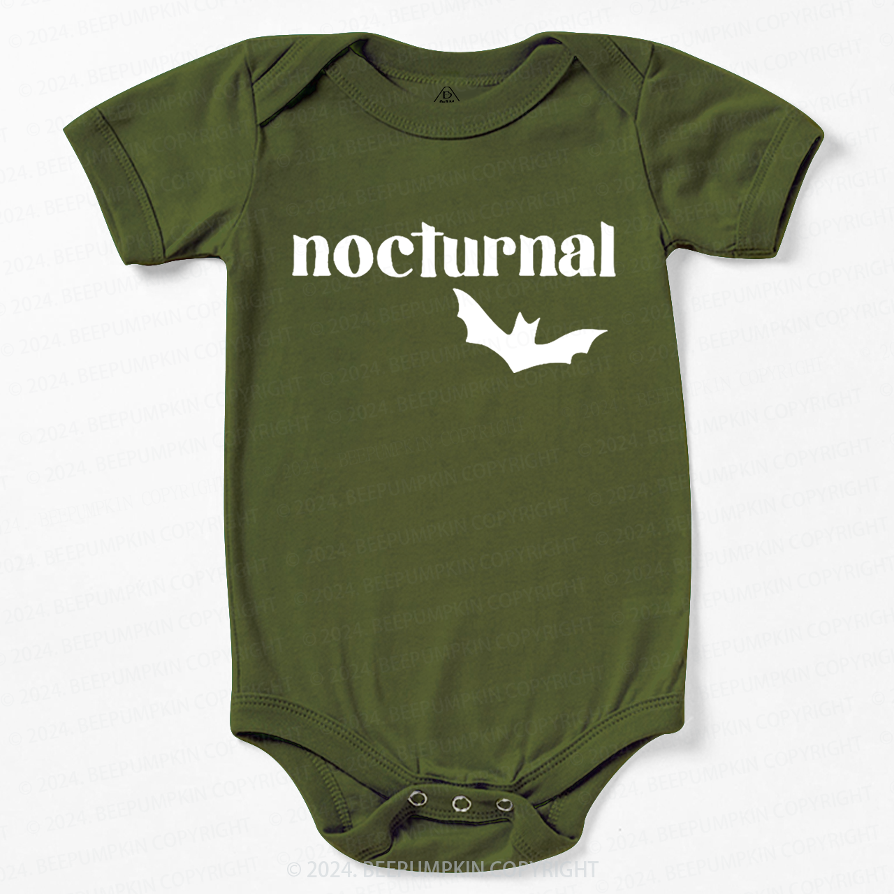Nocturnal Halloween Bat Baby Bodysuits 