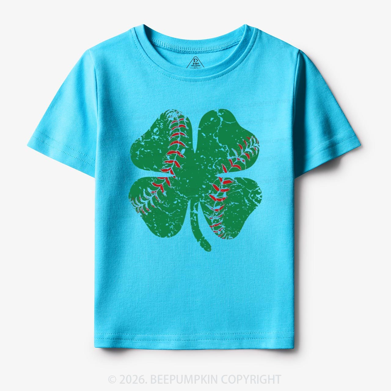 Baseball Shamrock St Patrick's Day Toddler&Kid's Tees Beepumpkin