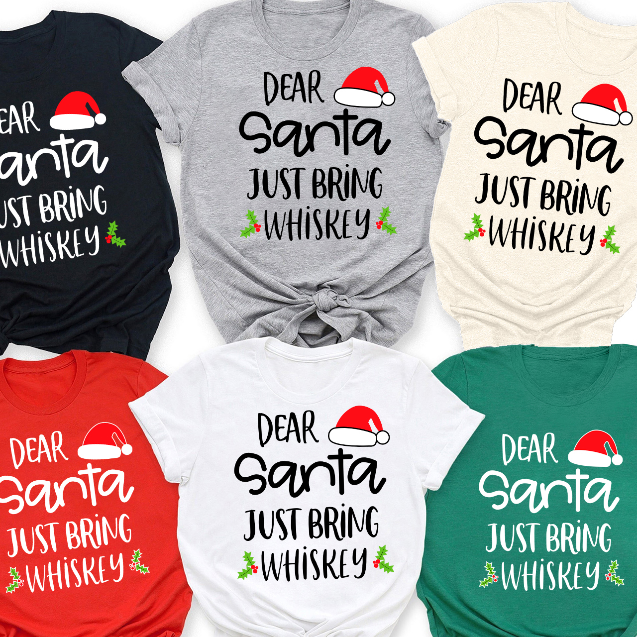 Personalized Dear Santa Matching Family T-Shirts For Christmas Party