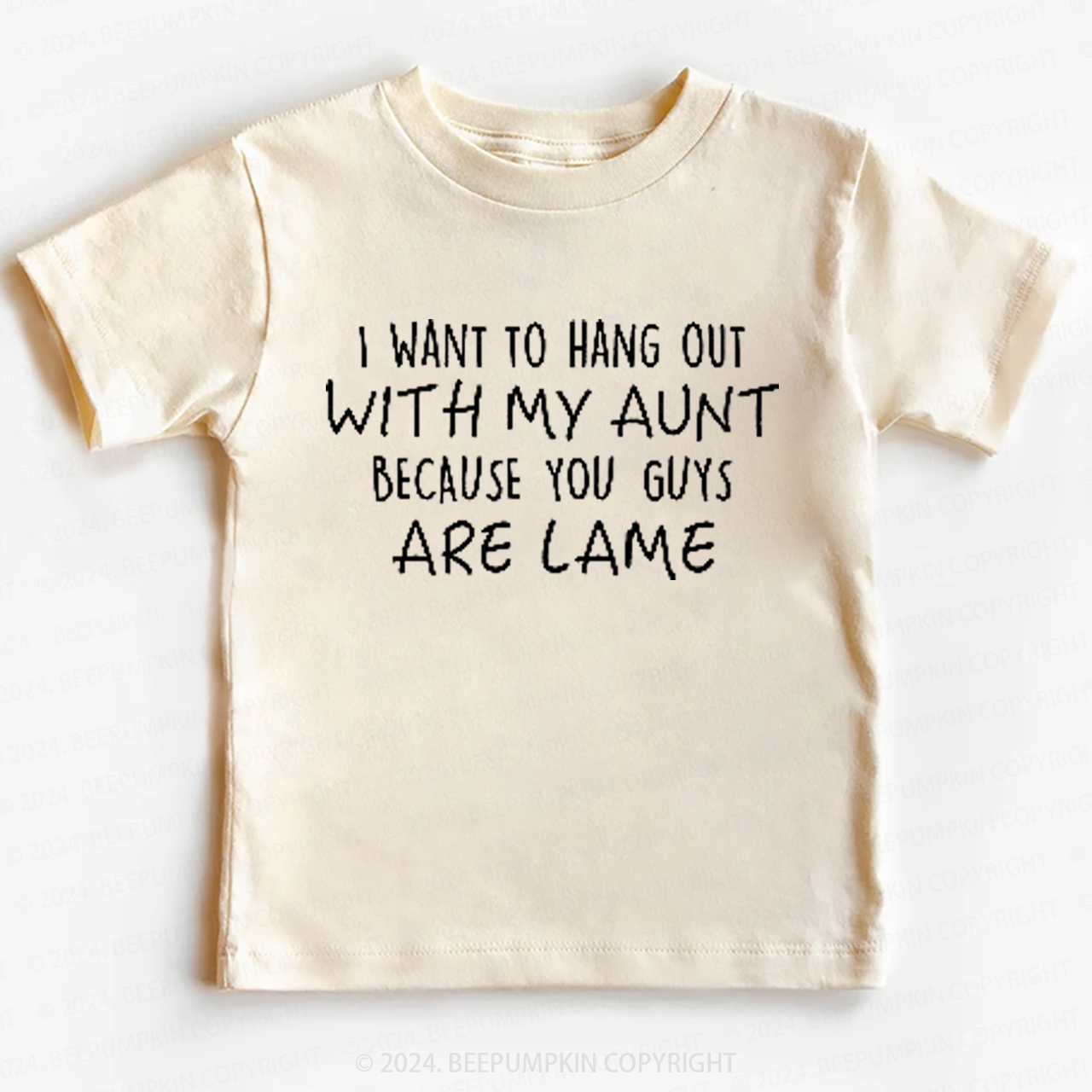 I Want Hang Out with My Aunt Toddler&Kids Tees 7