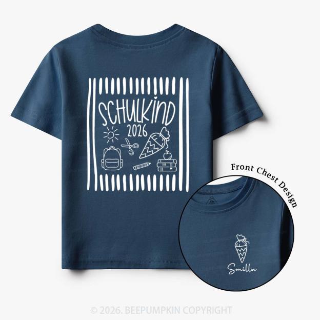 Personalized Name & Year Schoolchild Toddler&Kid's Tees