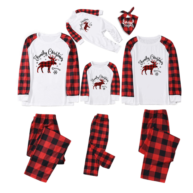 Family Christmas Moose Matching Pajamas For Family