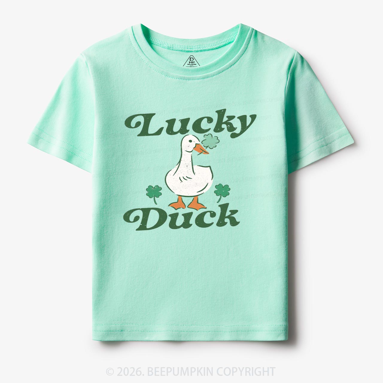 Lucky Duck St Patrick's Day Toddler&Kid's Tees Beepumpkin