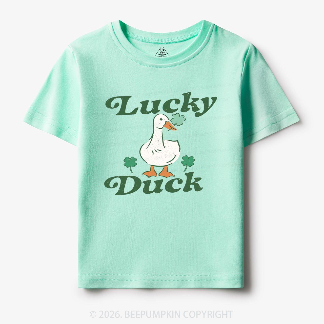 Lucky Duck St Patrick's Day Toddler&Kid's Tees Beepumpkin