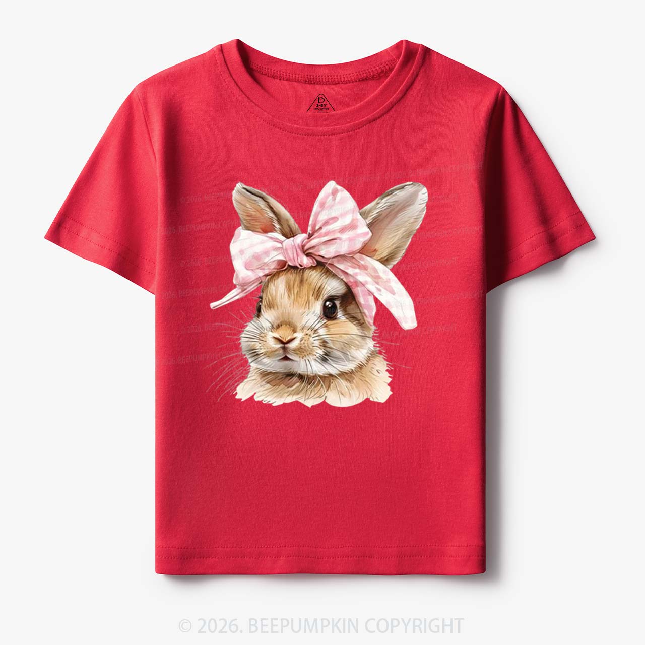 Cute Bunny with Bow Easter Toddler&Kid's Tees