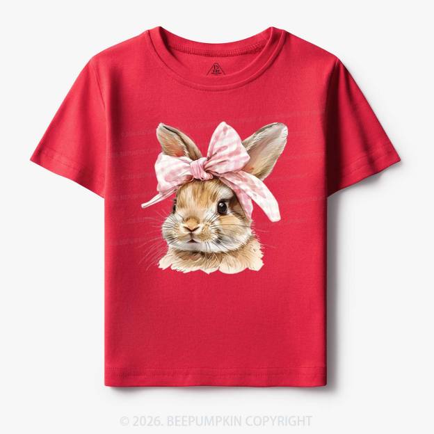 Cute Bunny with Bow Easter Toddler&Kid's Tees
