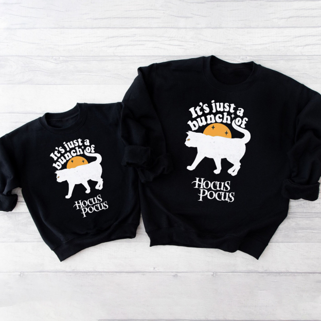 It's Just A Bunch Of Hocus Pocus Halloween Matching Sweatshirts