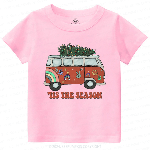 Tis The Season Hippie Christmas Toddler&Kids Tees 