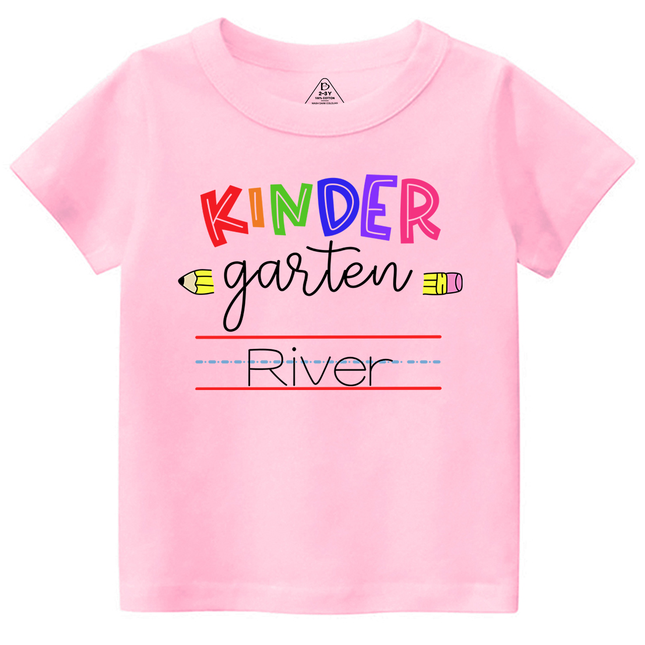 Personalized Kindergarten Line Name Shirt