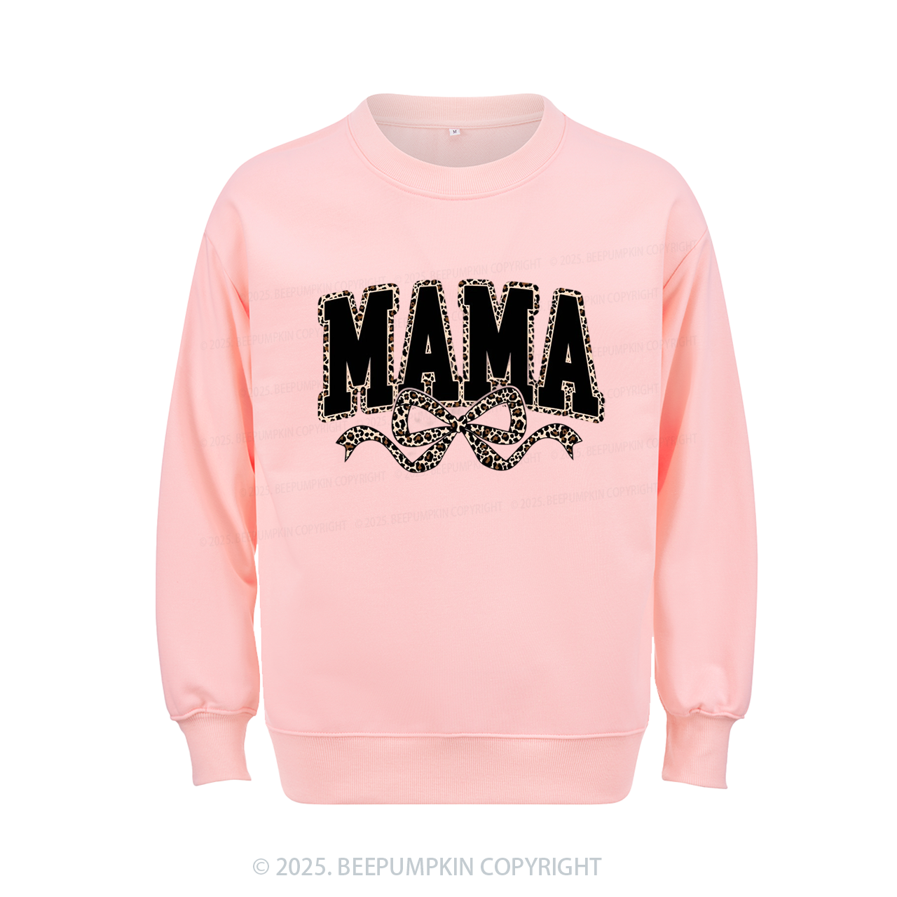 Mama Leopard Coquette Bow Sweatshirt Beepumpkin
