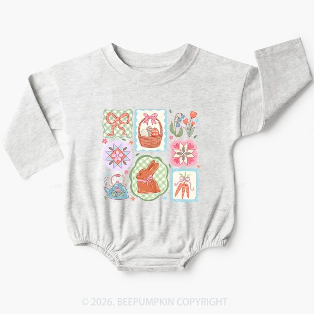 Pastel Easter Basket Baby Bubble Romper