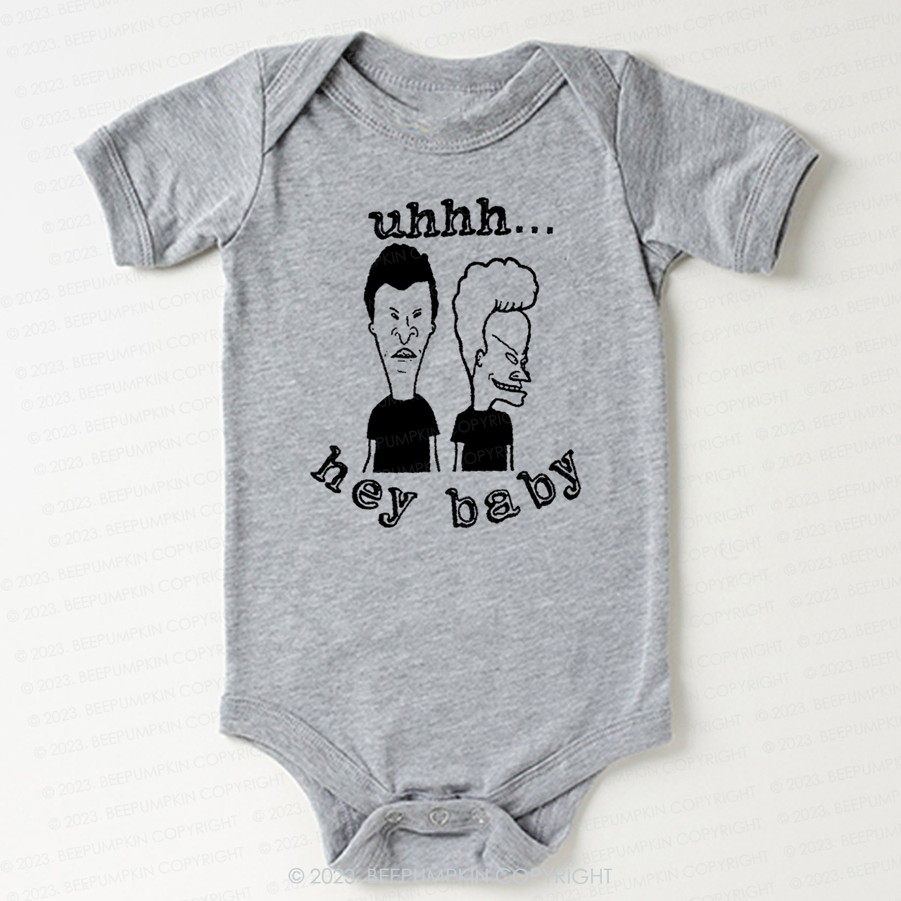 Hey Baby Beavis Butthead Funny 90s Graphic Bodysuit For Baby